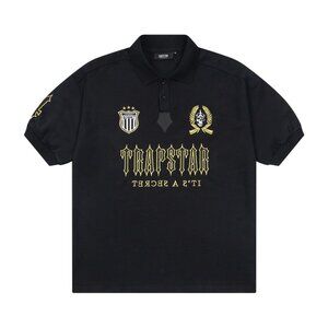 Trapstar Black Polo Shirt With Gold Logo